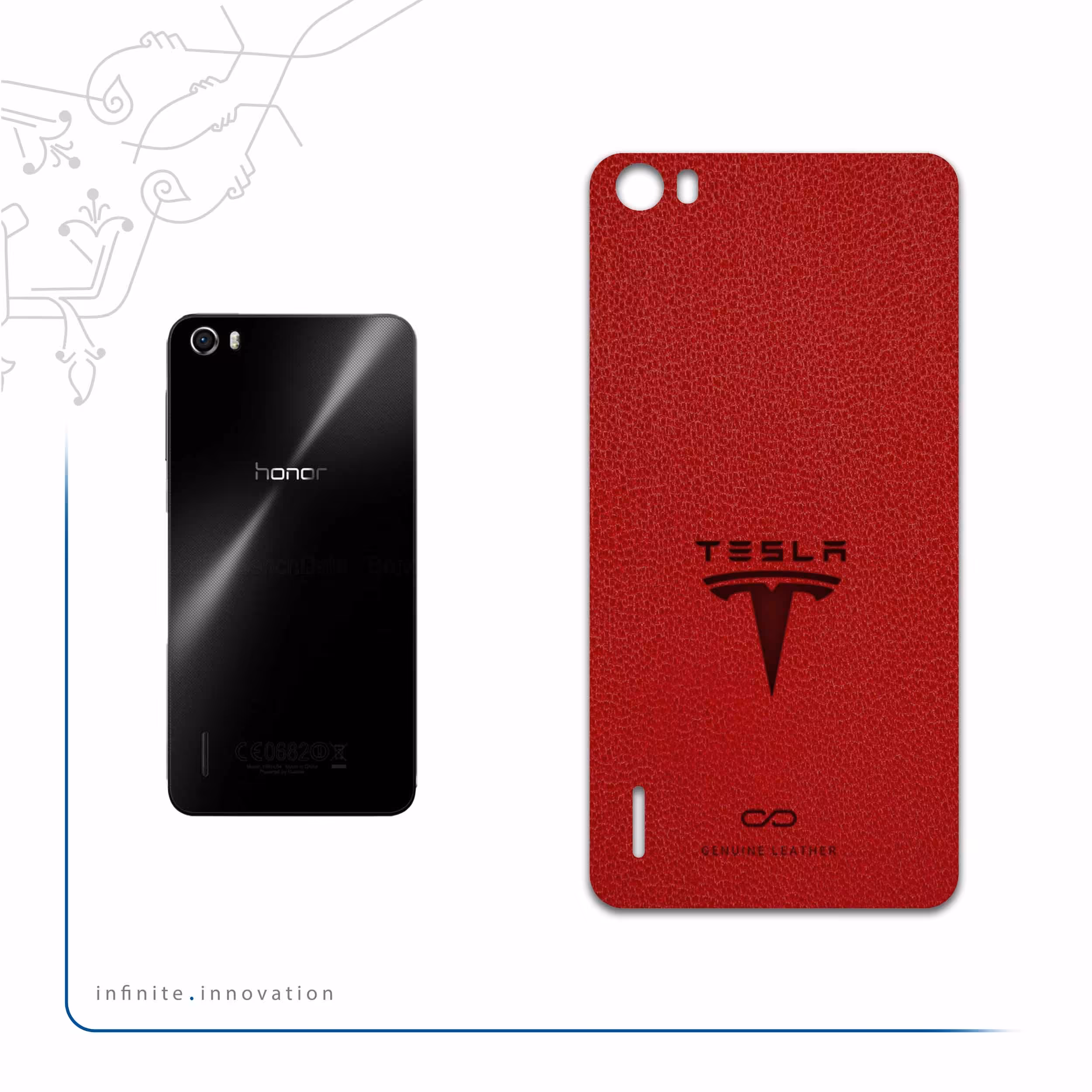 برچسب پوششی ماهوت مدل RL-TSLA مناسب برای گوشی موبایل آنر 6