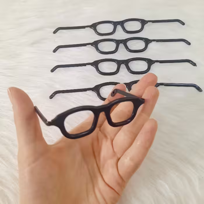 ملزومات عروسک سازی مدل عینک مستطیلی بسته 5 عددی