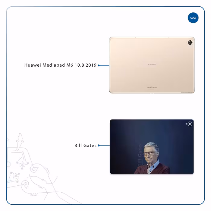 برچسب پوششی ماهوت مدل Bill Gates مناسب برای تبلت هوآوی Mediapad M6 10.8 2019