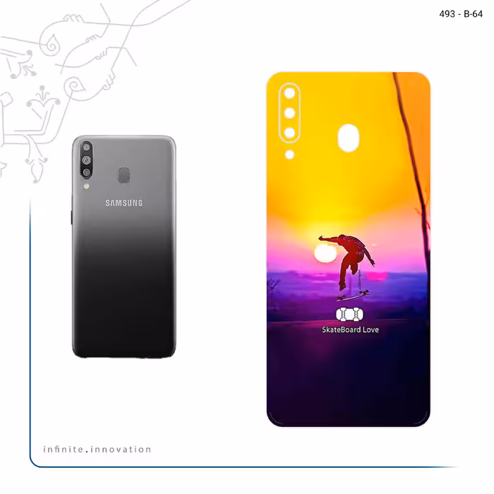 برچسب پوششی ماهوت مدل Skateboard مناسب برای گوشی موبایل سامسونگ Galaxy M30