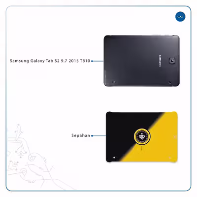 برچسب پوششی ماهوت مدل Sepahan مناسب برای تبلت سامسونگ Galaxy Tab S2 9.7 2015 T810