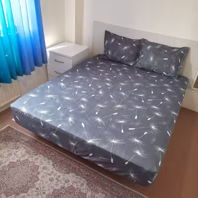 سرویس ملحفه مدل کشدار ni09061 طرح قاصدک کد 140 دو نفره سه تکه