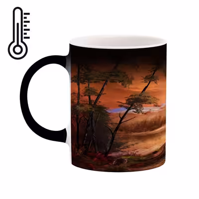 ماگ حرارتی کاکتی طرح نقاشی مدل mgh13744