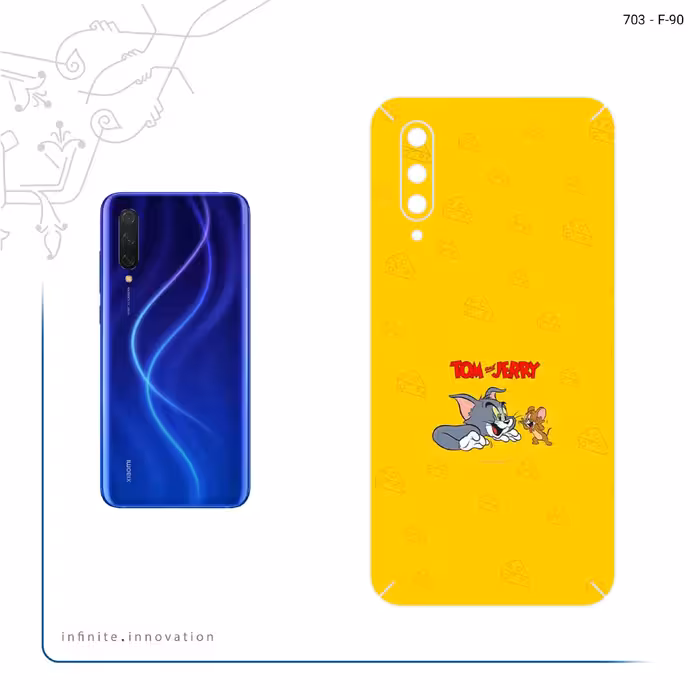 برچسب پوششی ماهوت مدل Tom and Jerry مناسب برای گوشی موبایل شیائومی MI 9 Lite