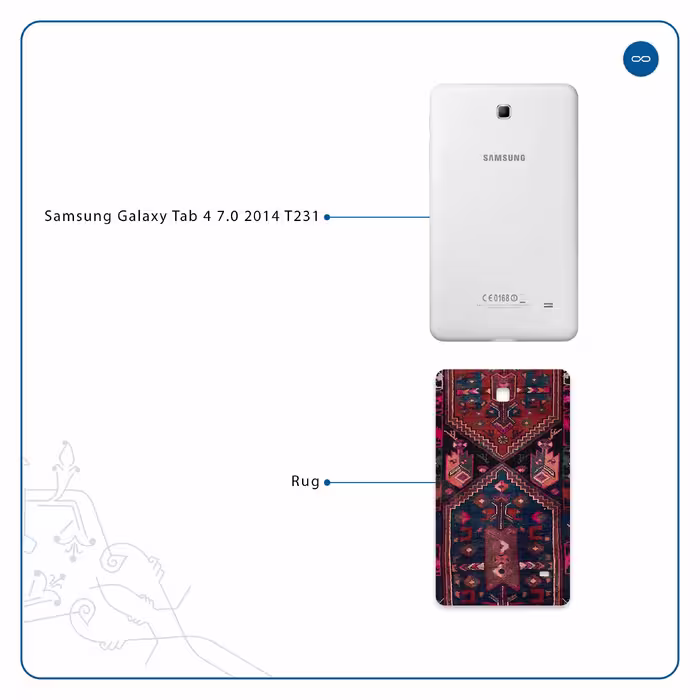 برچسب پوششی ماهوت مدل Rug مناسب برای تبلت سامسونگ Galaxy Tab 4 7.0 2014 T231