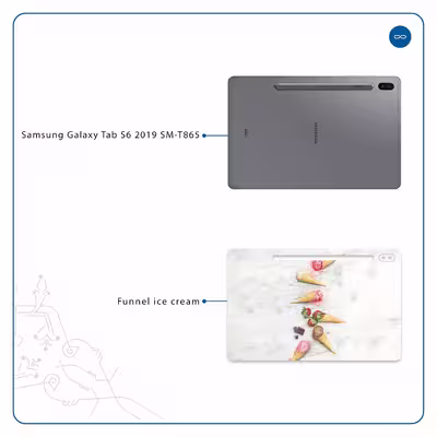 برچسب پوششی ماهوت مدل Funnel ice cream مناسب برای تبلت سامسونگ Galaxy Tab S6 2019 SM-T865