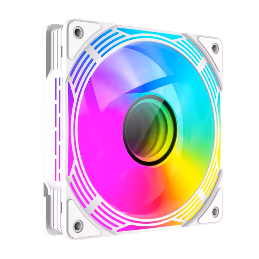 قیمت مشخصات فن کیس گیمینگ سفید GAMEMAX FN12A-C8I-RW | تکاف