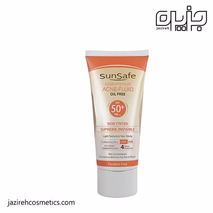 فلوئید ضد آفتاب بیرنگ فاقد چربی  SPF 50 سان سیف 50میل