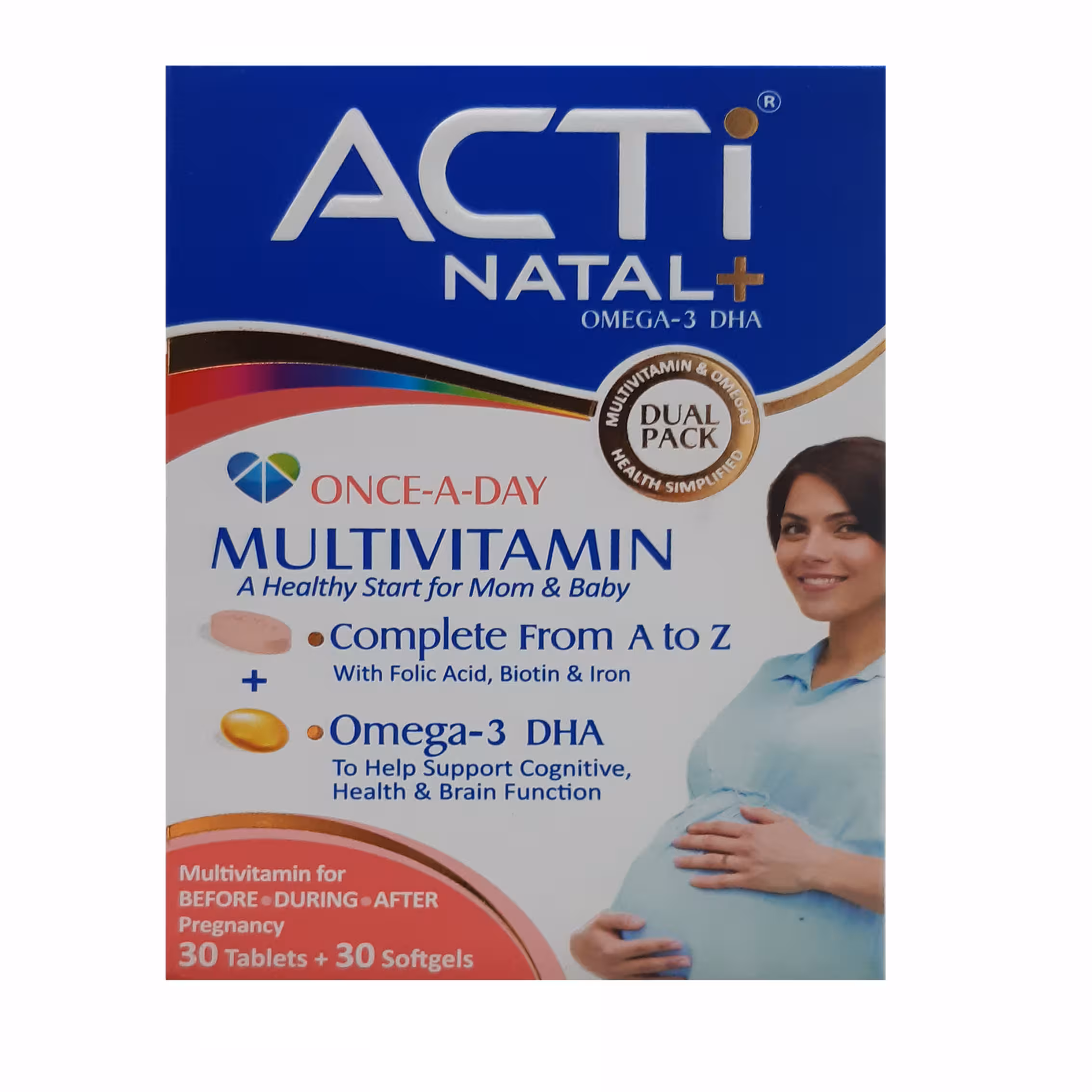 اکتی ناتال پلاس امگا3 ابیان دارو 60عددی