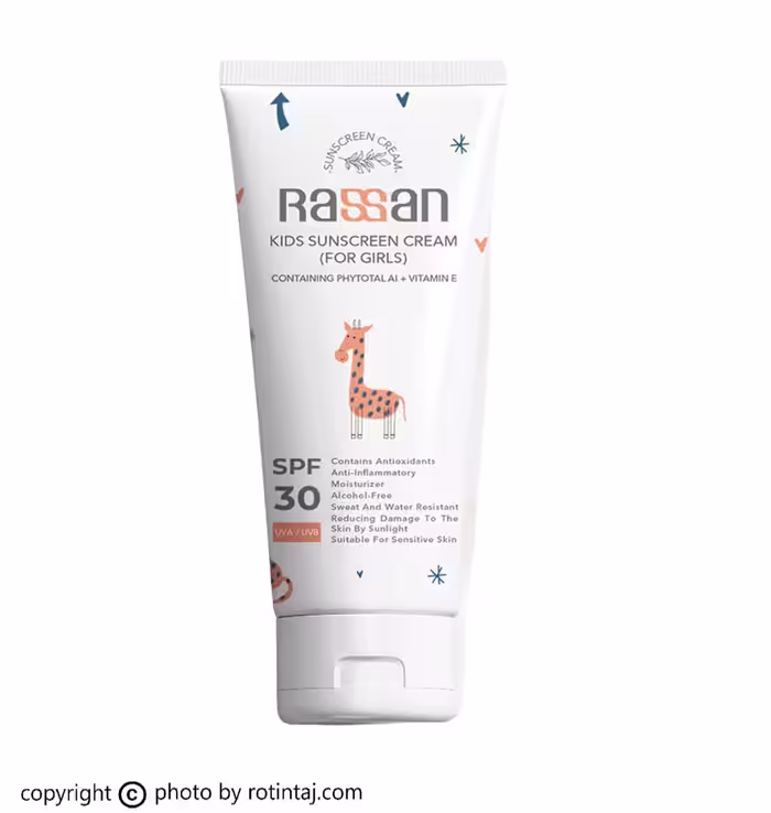 کرم ضد آفتاب کودکان دخترانه SPF30 راسن 40 میلی
