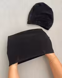 خرید کلاه شنا پارچه ای مشکی | خرید کلاه شنا ارزان | قرتی مد