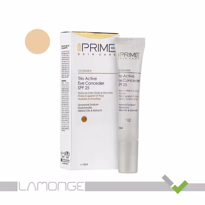 کانسیلر دور چشم SPF25 پرایم مدل Trio Active شماره 102 حجم 15 میلی لیتر