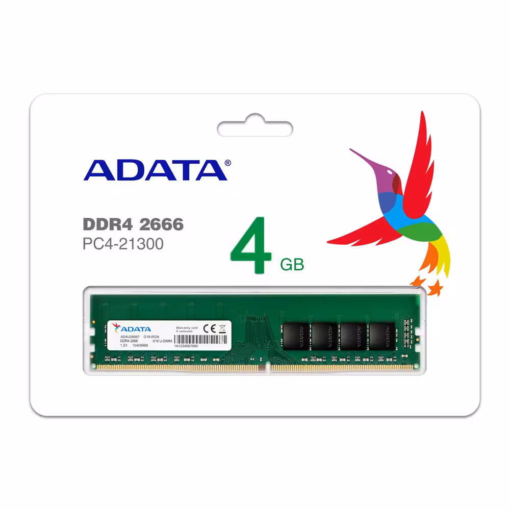 رم دسکتاپ DDR4 تک کاناله 2666 مگاهرتز CL19 ای دیتا مدل AD4U ظرفیت 4 گیگابایت