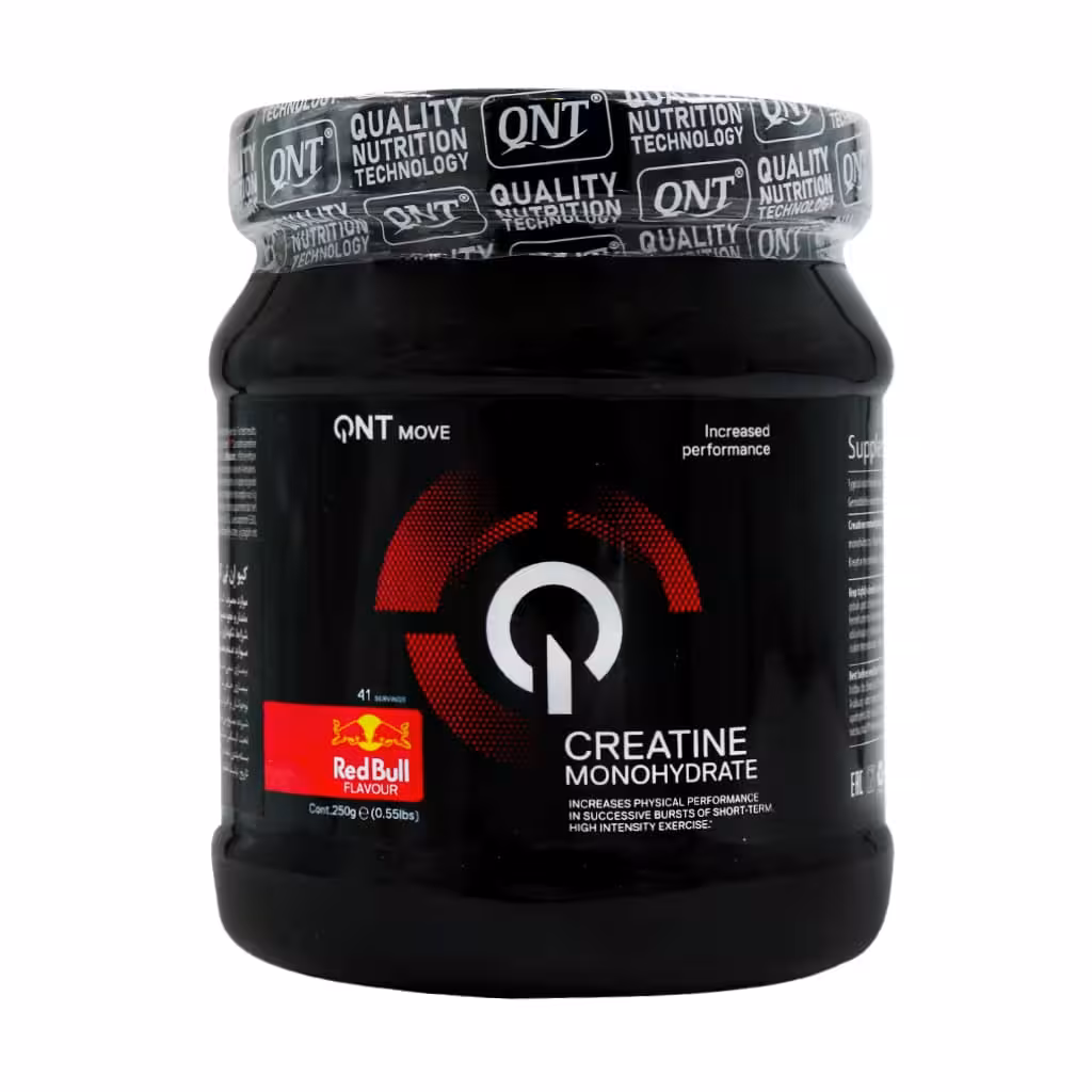 پودر کراتین مونوهیدرات 250 گرمی کیو ان تی با طعم ردبول QNT