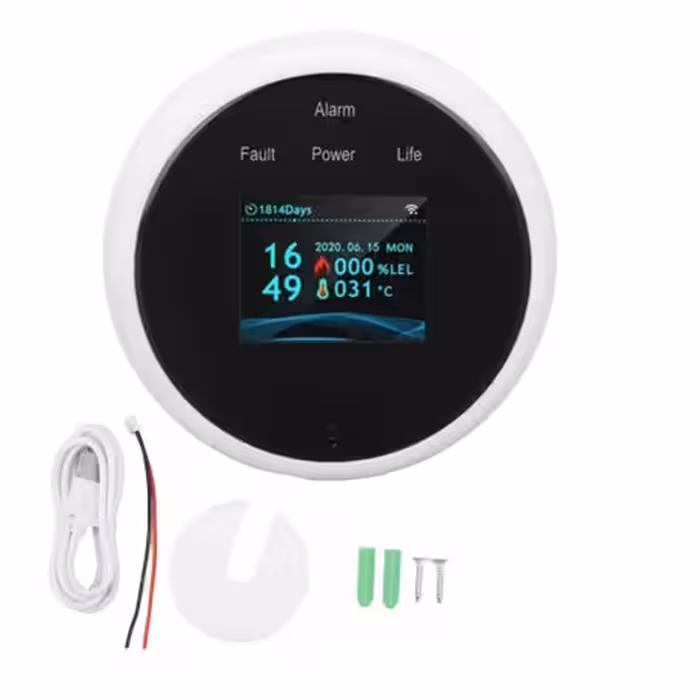 دیتکتور نشت گاز و اعلام حریق هوشمند وای فای TUYA