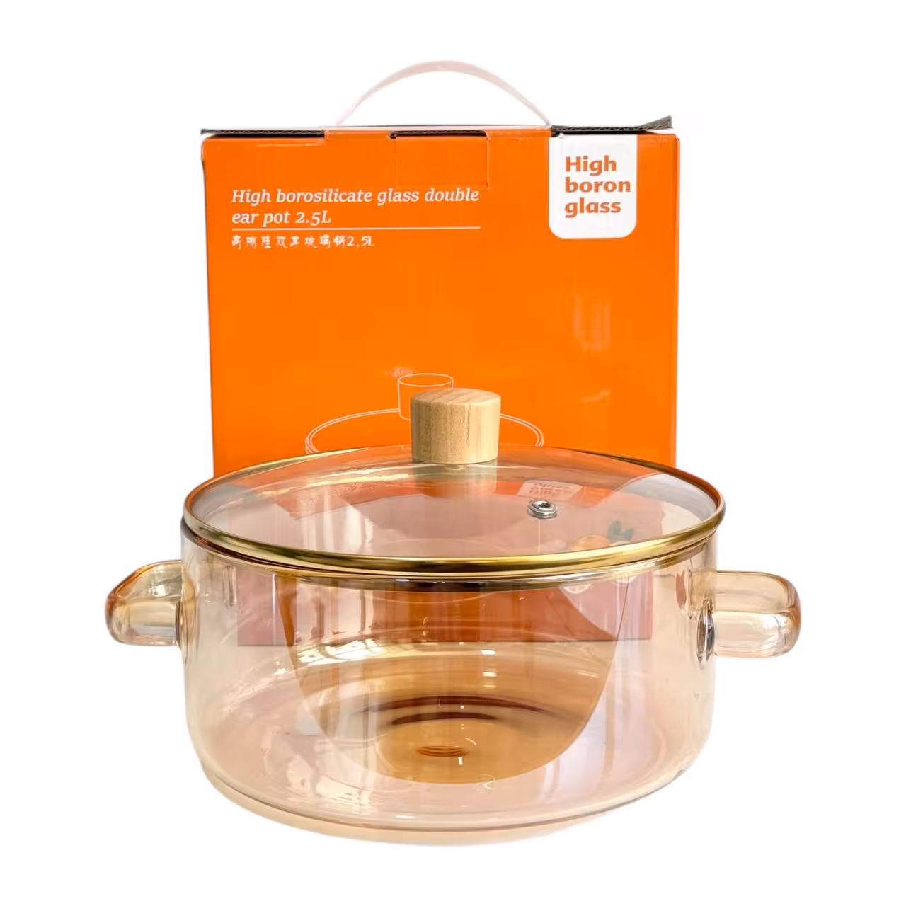 قابلمه پیرکس طلایی 2/5 لیتری