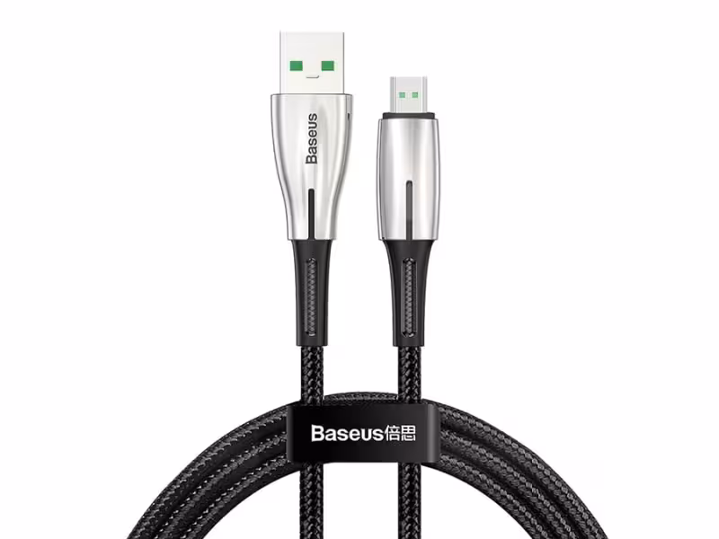کابل فست شارژ MicroUSB بیسوس مدل WaterDrop 20W CAMRD-C01 به طول 2 متر