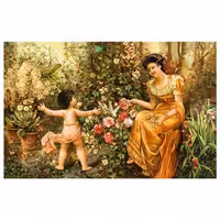 نخ و نقشه فرانسوی طرح مادر و کودک کد 24059