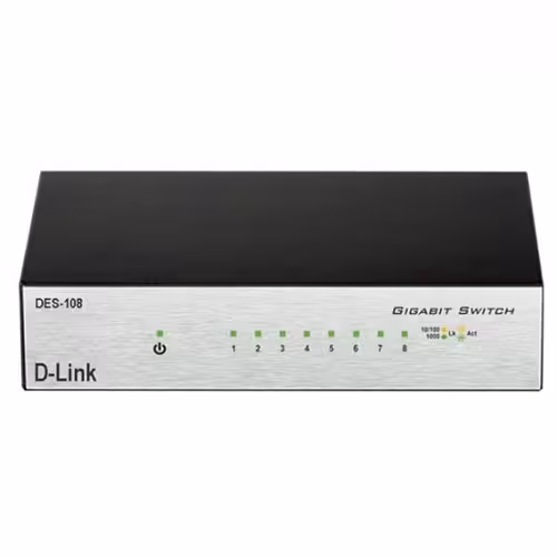 سوییچ 8 پورت دسکتاپی دی-لینک مدل DES-108