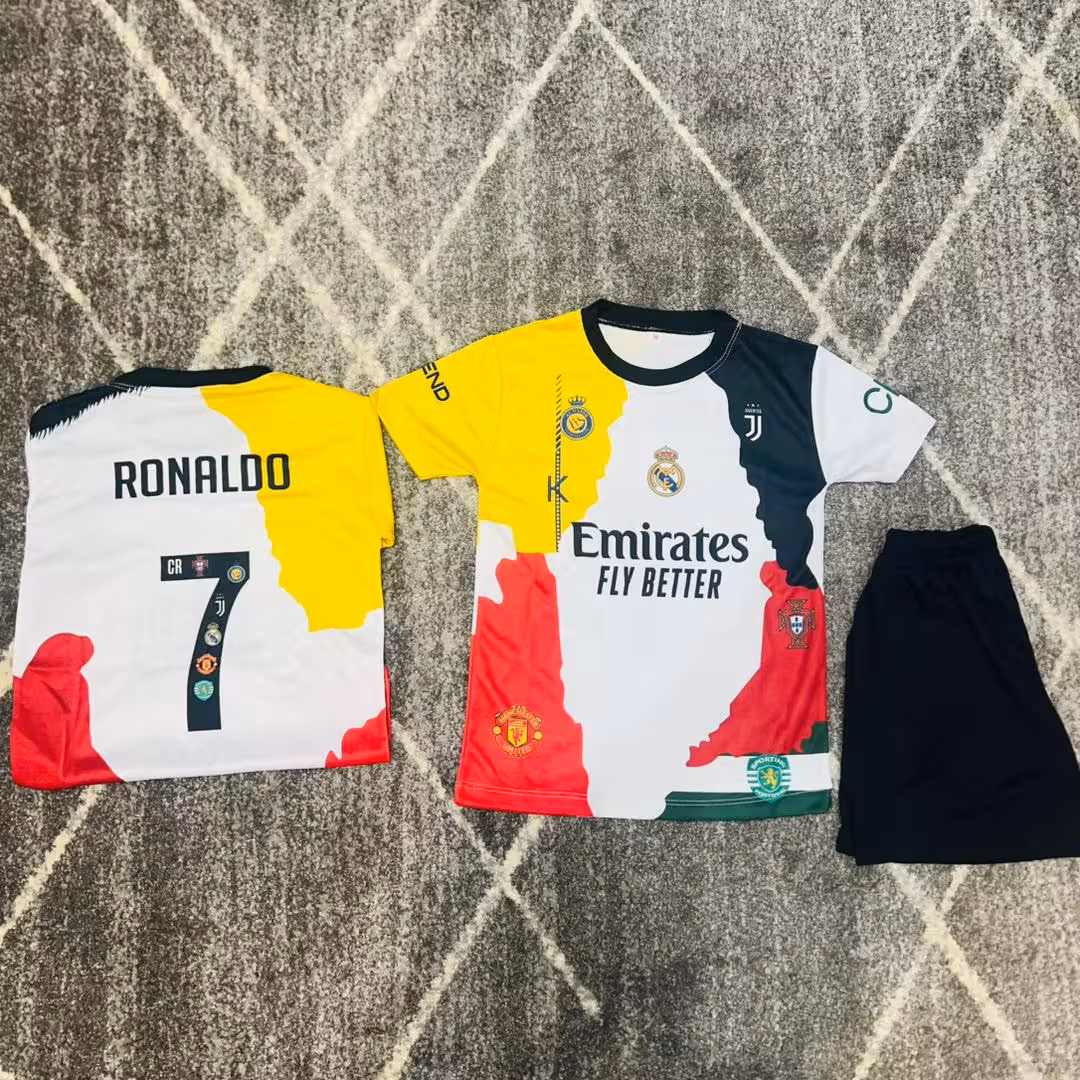 کیت اقتصادی تیم منتخب رونالدو با چاپ لیزری   فیلم محصول