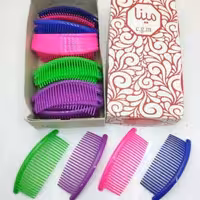 شانه زلفی دمدار رنگی کوچک