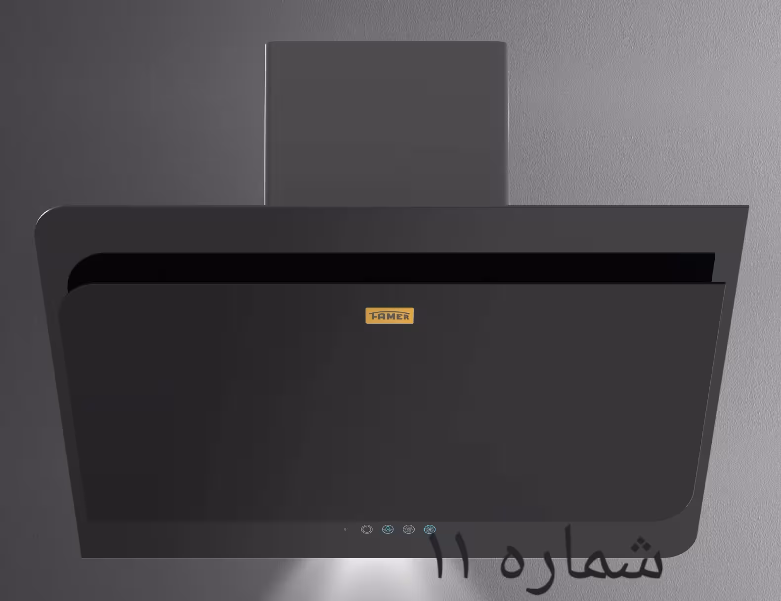 هود روکار پاردیک تخت دو گوشه گرد برند فامر استاندارد موتور توربو فلز با گارانتی 18 ماهه شرکتی