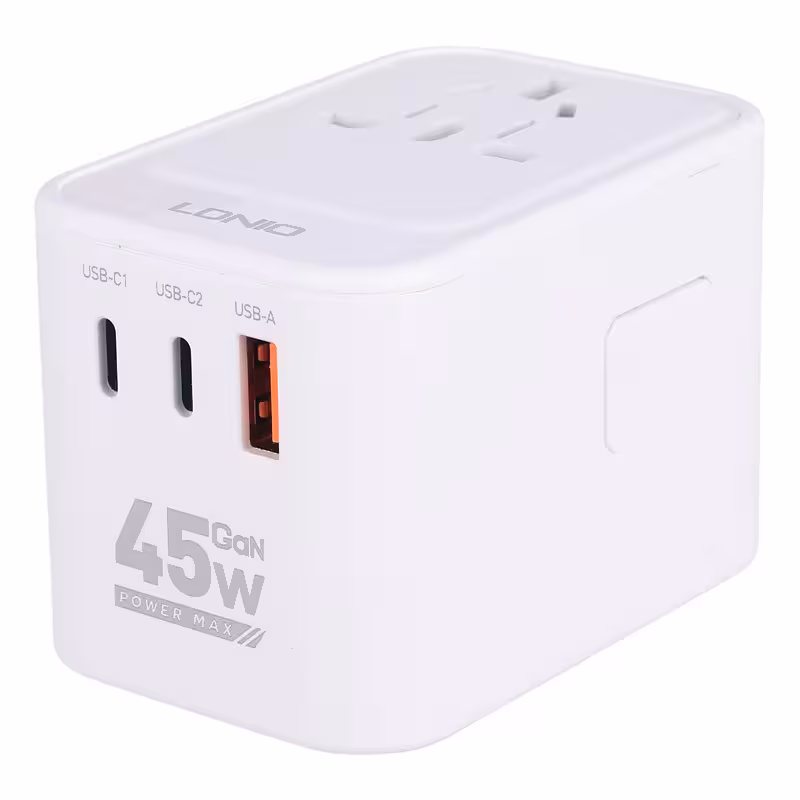 شارژر فست شارژ 3 پورت الدینیو مدل Z8 با توان خروجی 45 وات