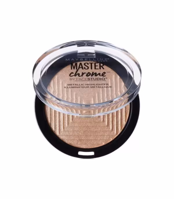 هایلایتر میبلین مدل Master Chorm  درخشندگی بی‌ نظیر و خیره‌ کننده ماندگاری و دوام بالا ساخت کانادا رنگ طلایی