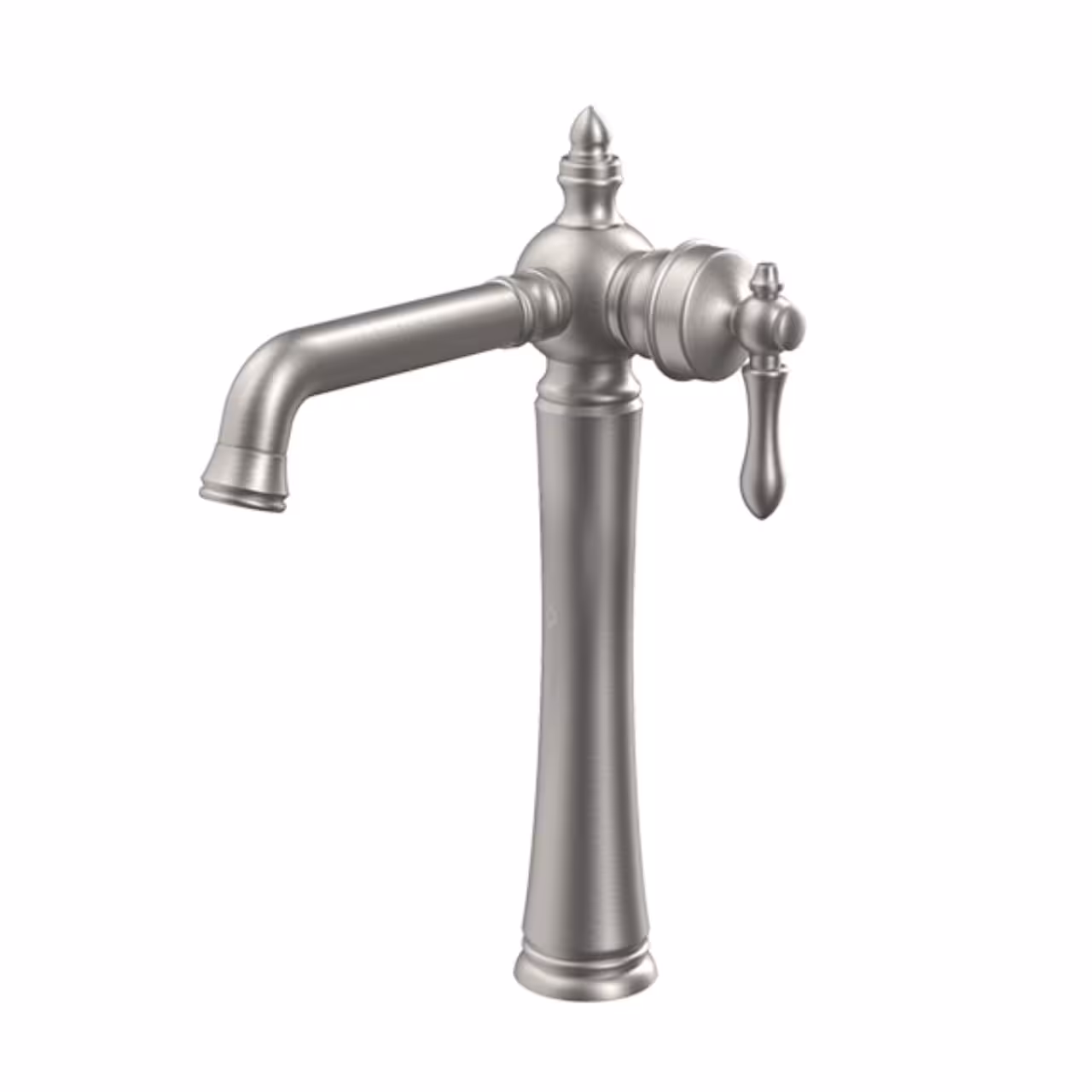 شیر روشویی پایه بلند کسری مدل ناپل کروم مات