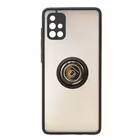 قاب محافظ مات انگشتی سامسونگ آ71 4جی Translucent Matte Hybrid Ring Case samsung a71 4Gمشکی
