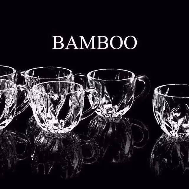 فنجان وقندان بامبو بلور