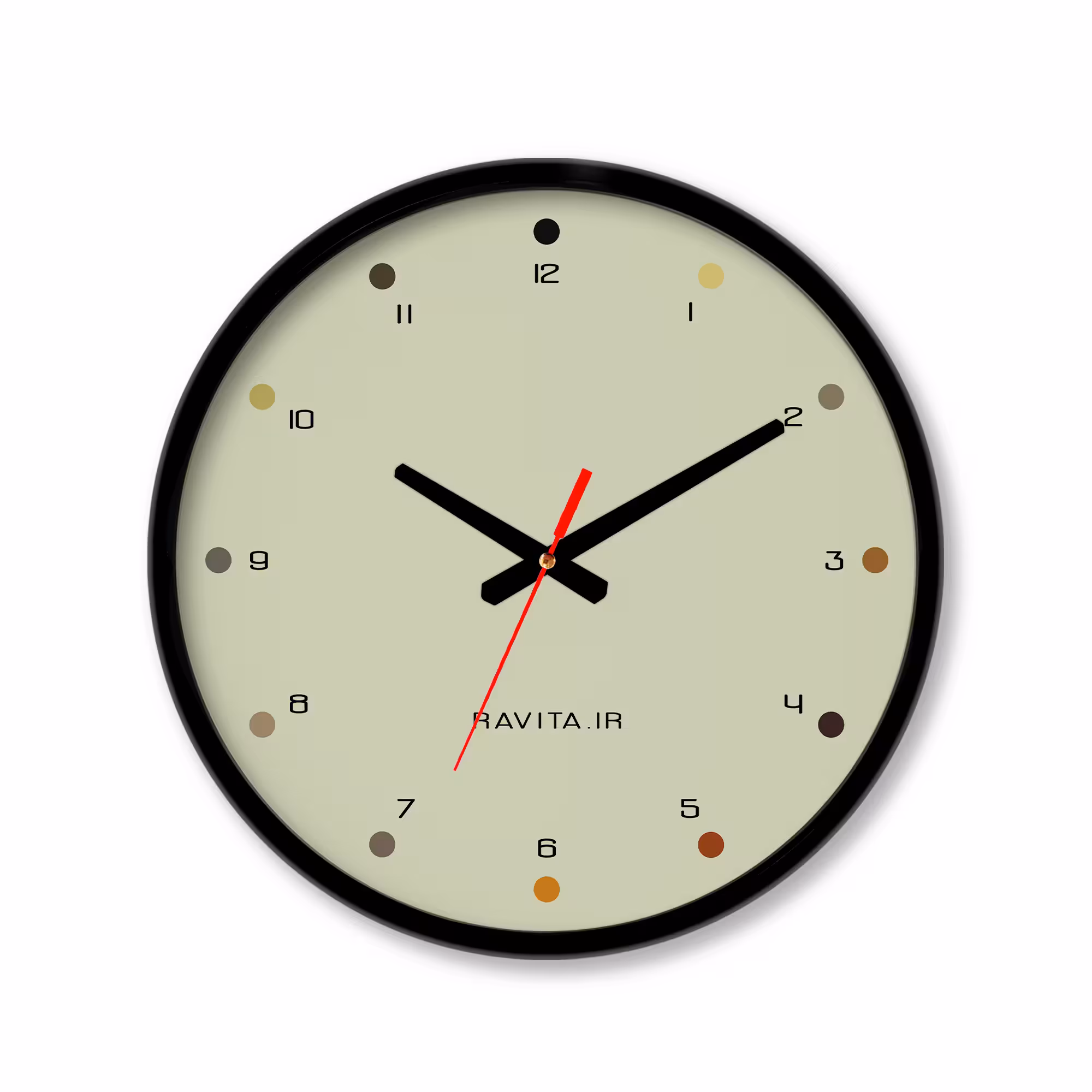 ساعت دیواری کوچک راویتا طرح Minimal Color کد 3642