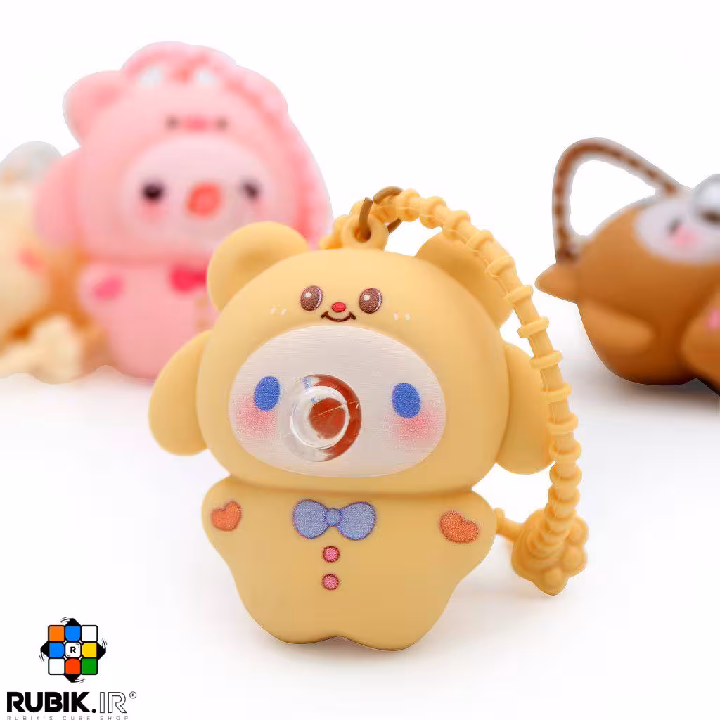 جاکلیدی فشاری آدامسی طرح دختر خرسی