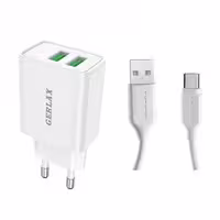 شارژر دیواری جرلکس مدل GA-19 به همراه کابل تبدیل USB-C