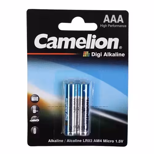 باتری نیم قلمی کملیون مدل دیجی آلکالاین (بسته 2 عددی)