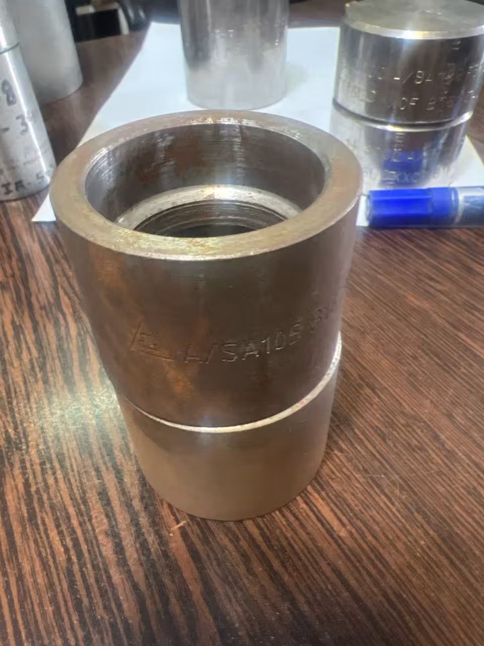 فول کوپلینگ کربن  استیل فشار قوی  سایز 1 1/4 اینچ کلاس3000 ساکت ولد  از جنس A105