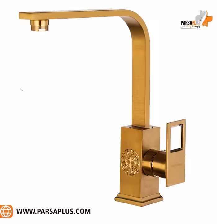 شیر آشپزخانه دوان مدل پیان طلایی مات