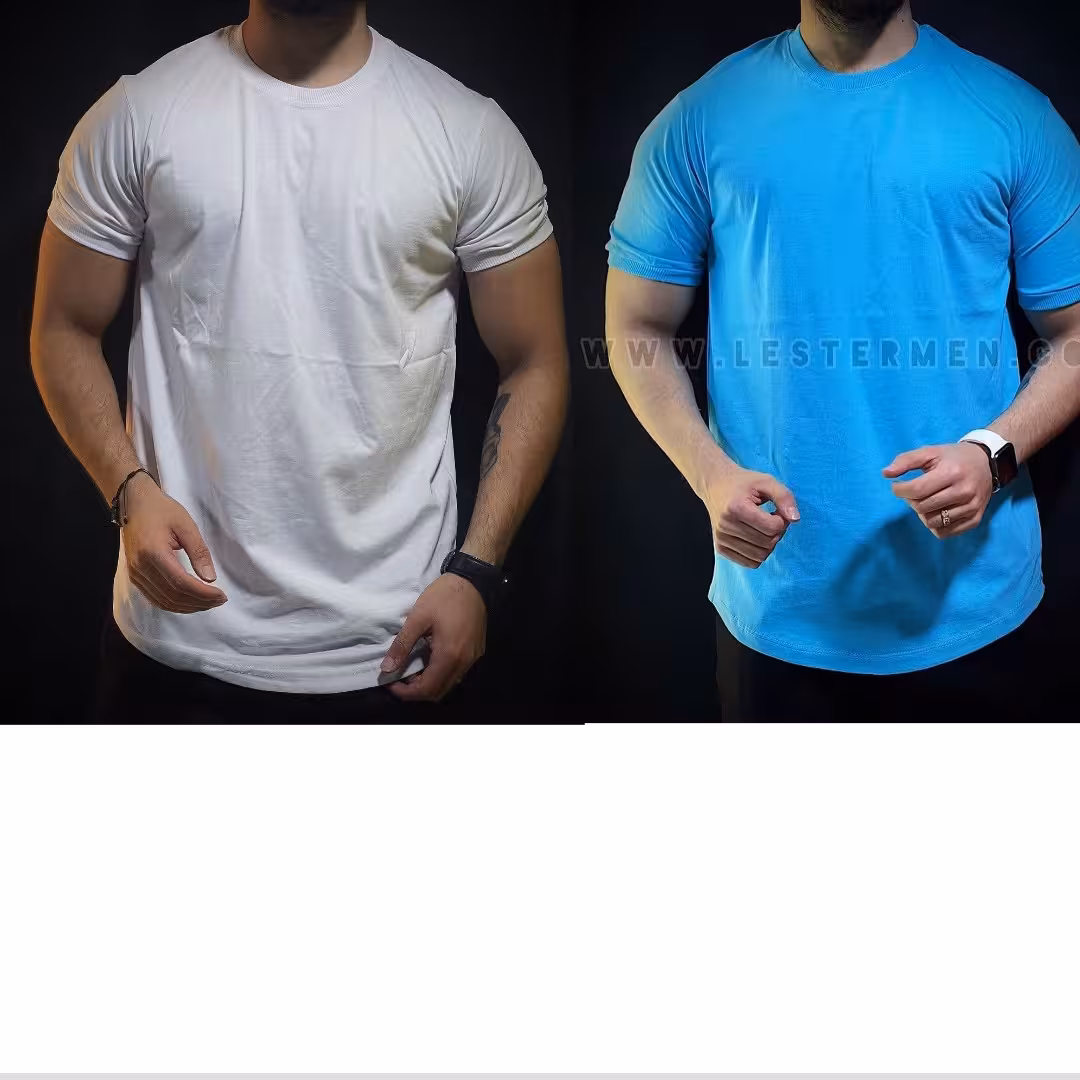 تیشرت مردانه ساده یقه کش