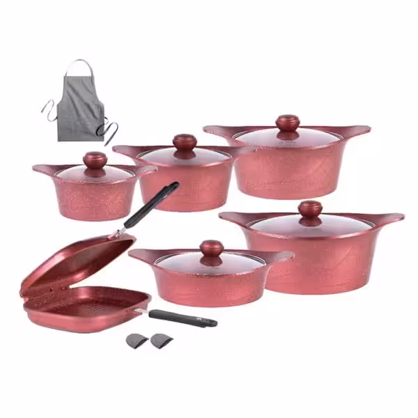 سرویس آشپزخانه 15 پارچه رنگی برند ام جی اس MGS کد کالا KSC 5503