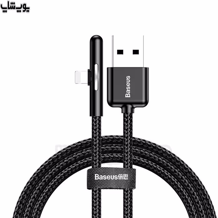 کابل تبدیل USB به لایتنینگ گیمینگ باسئوس مدل CAL7C-A01 با خم 90 درجه