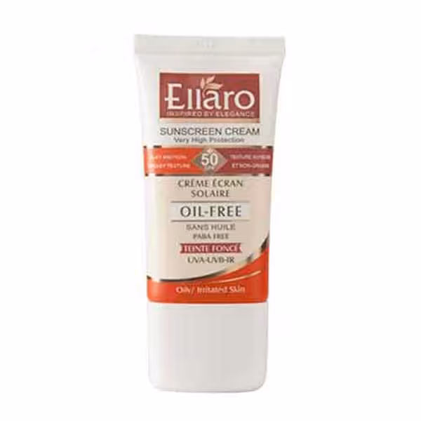 ضدآفتاب رنگی الارو مدل Teinte foncee spf50 مناسب برای پوست های چرب