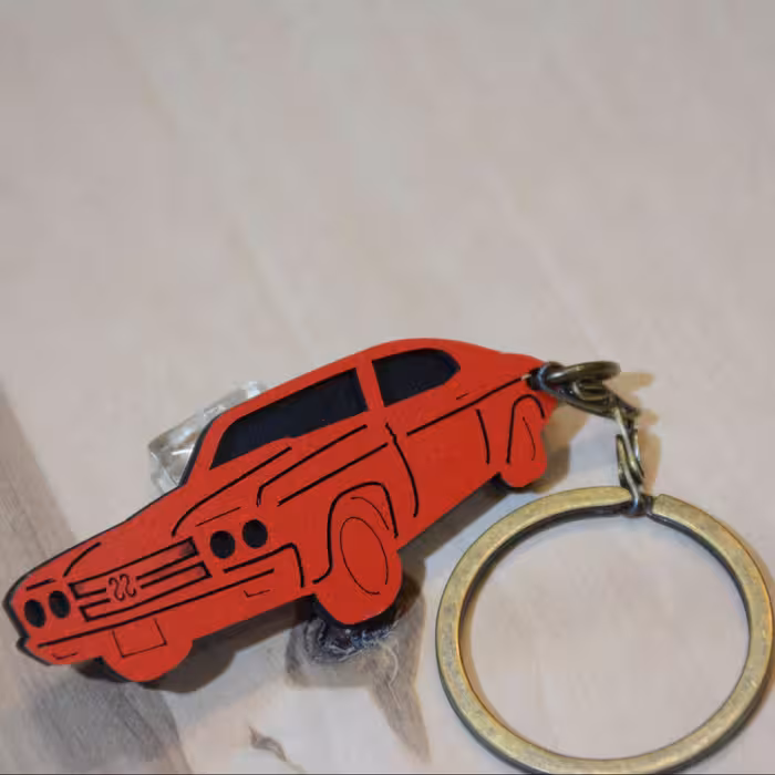 جاکلیدی چوبی دولایه طرح وسایل نقلیه کد 19