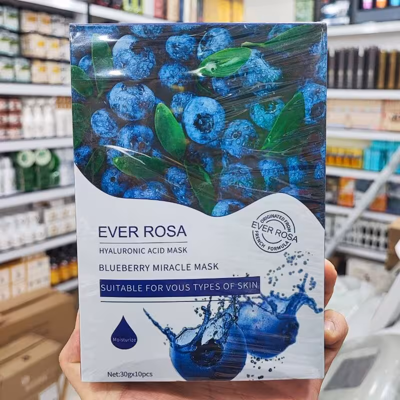 ماسک ورقه ای بلوبری  برند EVER ROSA