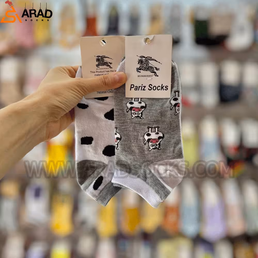 جوراب مچی تا به تا طرح گاوی