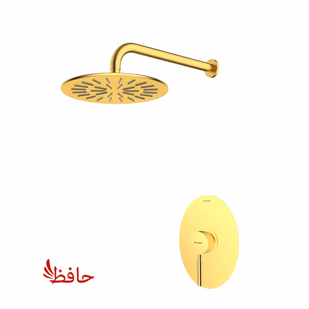 شیر حمام توکار شودر مدل روگن طلایی تیپ 1 BRASS