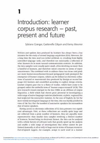 خرید و دانلود نسخه کامل کتاب The Cambridge Handbook of Learner Corpus Research