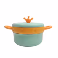 ظرف غذا استیل دو قسمتی طرح تاج