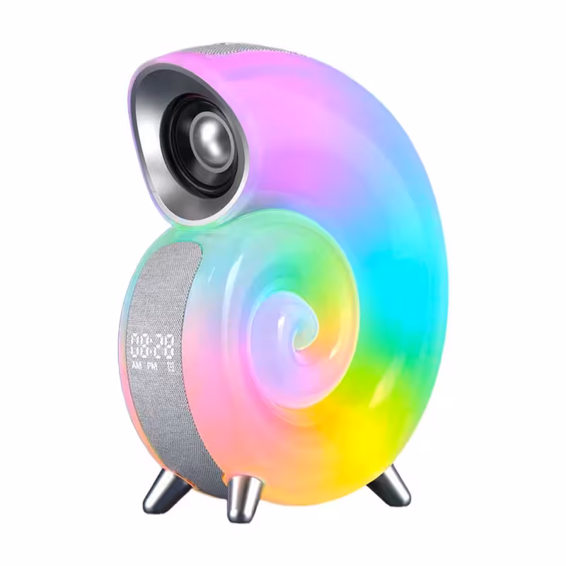 اسپیکر بلوتوثی شارژی قابل حمل مدل حلزونی RGB | کالا مکس