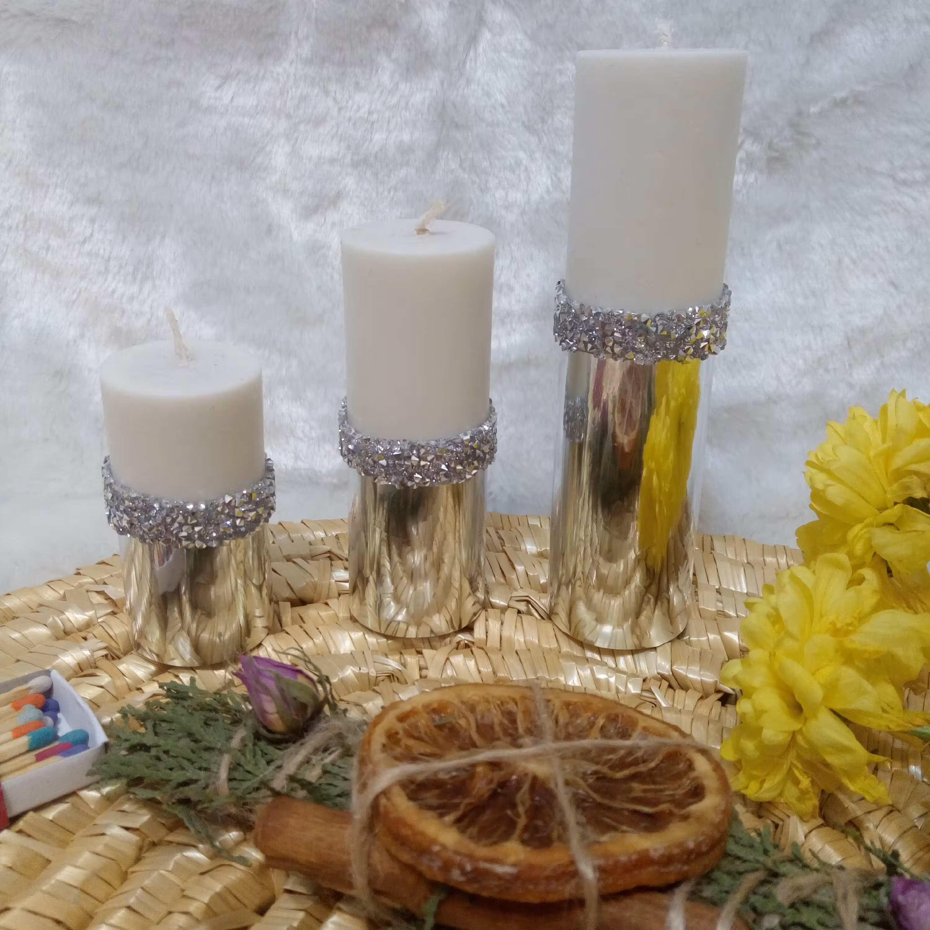 شمع استوانه سه سایز حراج