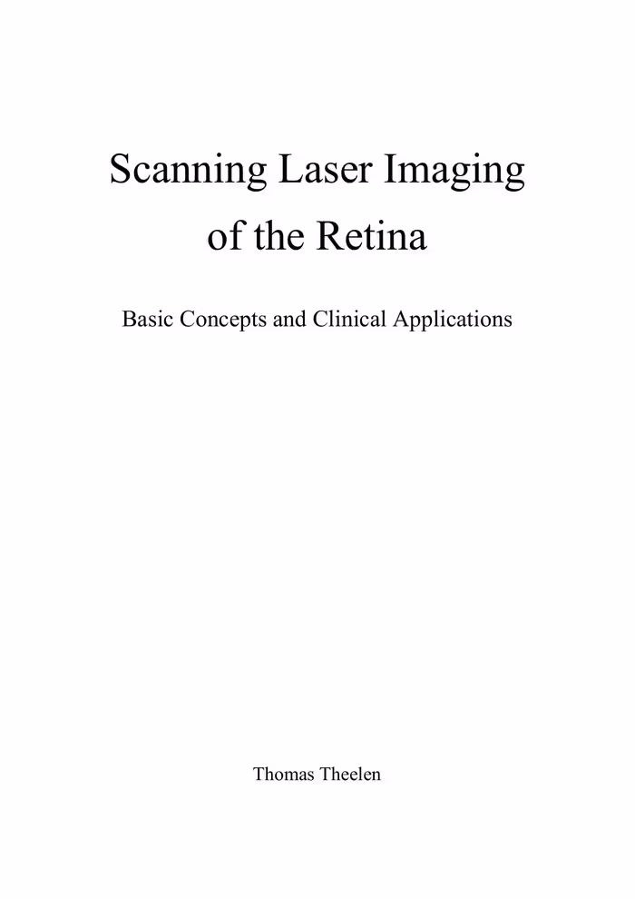 خرید و دانلود نسخه کامل کتاب Scanning laser imaging of the retina : basic concepts and clinical applications